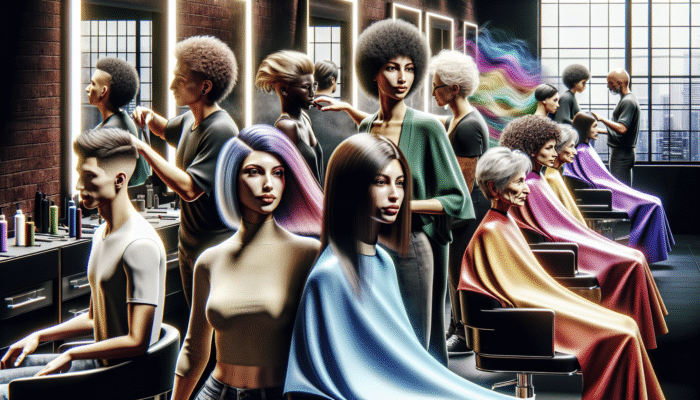 What to Expect from a UK Salon Treatment: Modern hair salon offering personalized services including bobs, shags, vibrant colors, and extensions.
