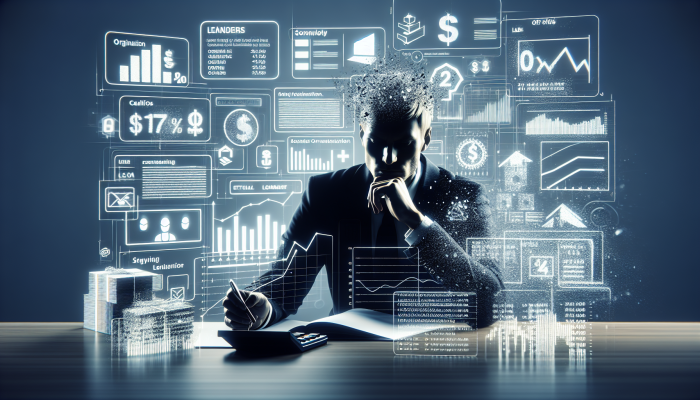 Strategic Comparison of Debt Consolidation Loan Origination Fees | DCL Individual comparing loan offers, utilizing calculators and charts to evaluate origination fees and interest rates.