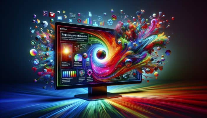 Optimize for Social Media Search Rankings: A vibrant digital screen showing engaging, authentic social media posts that enhance visibility and interaction.