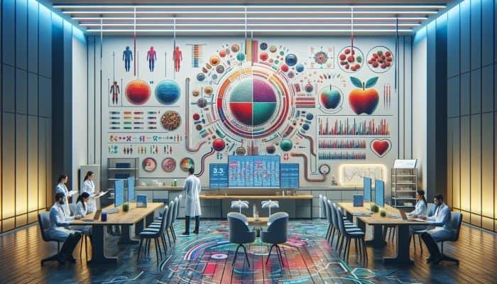 Infographic in an Aldershot clinic providing expert guidance on food intolerance blood test results, featuring diagrams and charts.