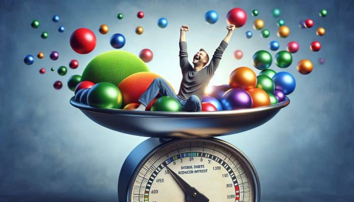 Relieved Individual in the UK After Consolidating Debts into One Loan with Lower Interest Rates