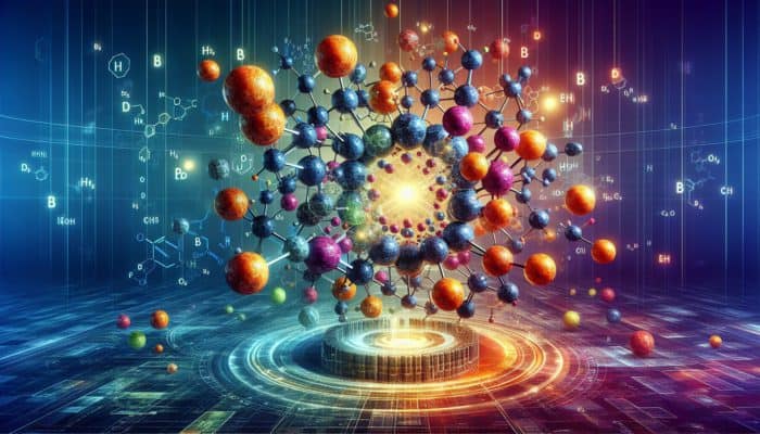 Illustration of B vitamins’ molecular structures, emphasizing their health and metabolic roles.