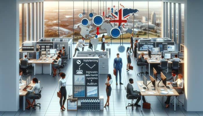 How to Recover from Consolidation Mistakes: UK Guide | DCL A UK office team implementing data management systems and conducting audits to prevent consolidation errors.